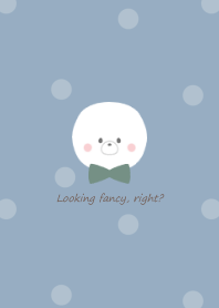 Bichon Frise and ribbon -blue- 2 GR