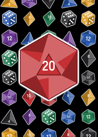 multi-sided dice - Black