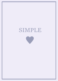 SIMPLE HEART =lavender blue=