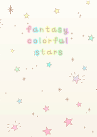 fantasy colorful stars*beige