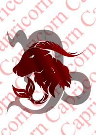 Twelve constellations -Capricorn3 Red2-
