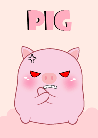 Emotion Angry Cute Pig