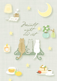 pistachio Moonlit night and cat 06_2