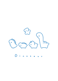 Child Dinosaurs(line)/blue white