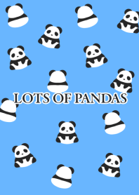 LOTS OF PANDAS-BLUE