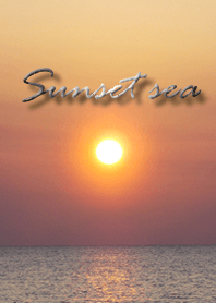 Sea at twilight, solar power raises luck