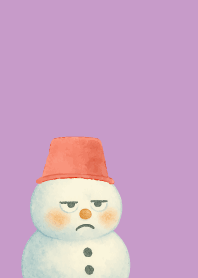 Expressive snowman2 on light purple