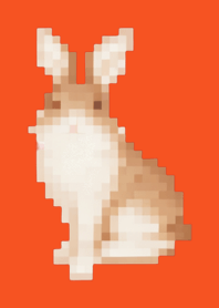 ธีมศิลปะพิกเซลกระต่ายสีแดง 05