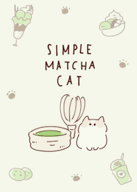 Kucing matcha sederhana