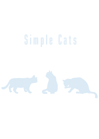 단순한 고양이 : 파란색 흰색 WV