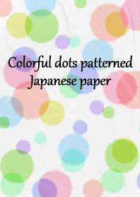 Colorful dots patterned Japanese paper