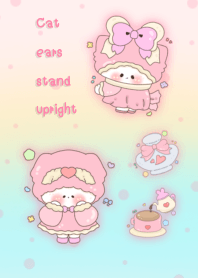 Cat ears stand upright