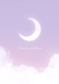 Cloud & Crescent Moon  - Purple 01