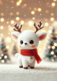 กวางน้อยท่ามกลางต้นคริสมาสต์ระยิบระยับ