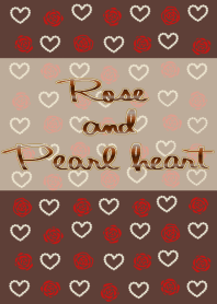 Rose and pearl heart