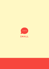 Small Button / Red&Cream Yellow