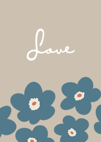 in bloom, flower b / tan