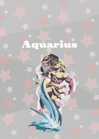 Aquarius constellation on white