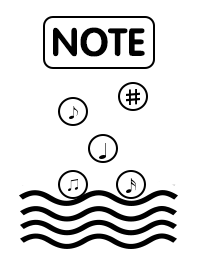 The musical notes