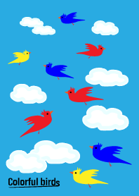 Bright colorful birds