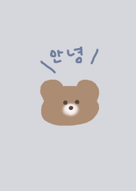 Korea Bear -dusty blue-