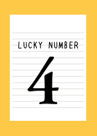 LUCKY NUMBER 4 NOTEBOOK/ORANGE