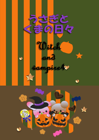 Rabbit,bear<Witch,vampire4,Halloween>