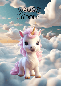 Kawaii Unicorn in Could Theme