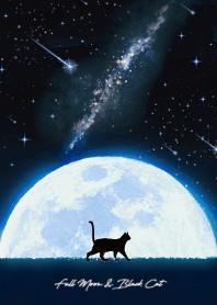 Bring good luck Full moon & Cat 30