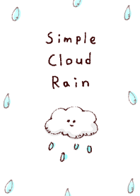 simple cloud rain White blue.
