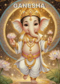 White Ganesha Rich Rich Rich Theme