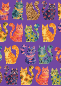 Amusing Cats03 purple