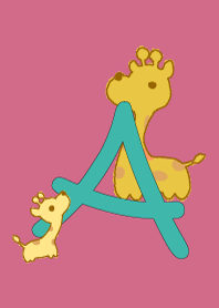 -Cute giraffe initial A-