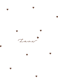 Heart Pattern /white brown.