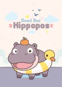 Hippo Good Day - Pastel