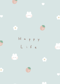 กระต่าย & สตรอว์เบอร์รี. light blue wh.