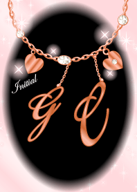 【G&C】イニシャル運気UP!ピンクゴールド