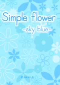 Simple flower -sky blue-