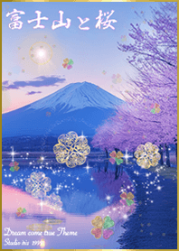 Mount Fuji and cherry blossoms1*