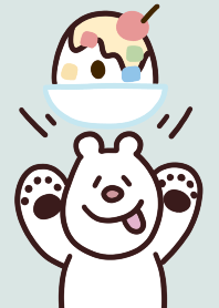 Polar Bear and shirokuma shaved ice