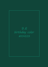 birthday color - September 6