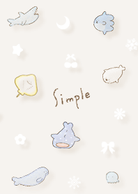 beige Simple icons and fish 05_2