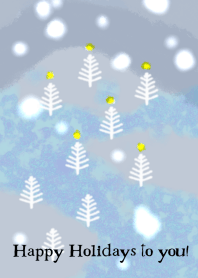 Happy Holidays Blue