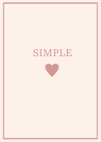 SIMPLE HEART -dryrose pink-