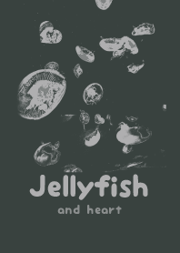 Jellyfish & heart Off -black