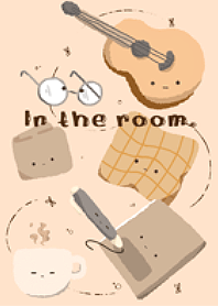 In the room.