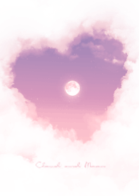 Heart Cloud & Moon  - grape 02