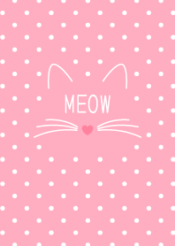Polka Dots Cats Pink
