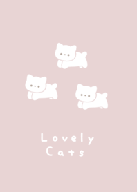 3 wh cats/pink beige LB