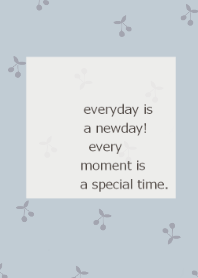 cherry pattern /blue brown